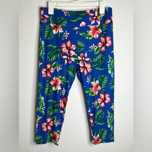 No Boundaries Womens Juniors Size XL 15-17 Legging Blue Floral Print